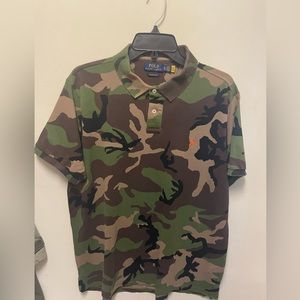Mens XL camouflage USED Ralph Lauren Polo shirt